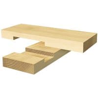 Trend Two Flute Cutter, 5mm diameter, silver with sharp dual flutes and 8mm shank, ideal for precise wood cutting.