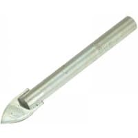 Vitrex 10mm tile and glass drill bit, silver metal with a pointed tip and cylindrical shank.