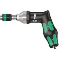 Black and green Wera torque screwdriver with pistol grip, adjustable 4.0-8.8Nm, silver torque adjustment collar.