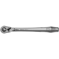 Wera 8004 Zyklop Metal Ratchet, 1/4 inch, silver with switch lever and ergonomic handle design.