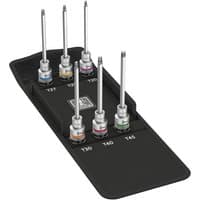 Wera 8767 Torx HF 2 1/2" Drive Zyklop Socket Bit Set with colored bands on black holder, featuring five bits.