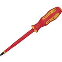 Red and yellow XP1000 VDE cross slot screwdriver, No.3 x 150mm, with ergonomic handle and insulated shaft.