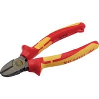 Red and yellow XP1000 VDE diagonal side cutter, 160mm, with tethering hole and insulated handles.