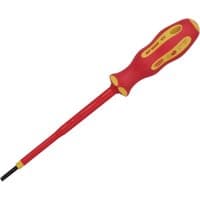 Red and yellow XP1000 VDE plain slot screwdriver with ergonomic handle, 3.0 x 100mm blade.