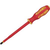 Red and yellow XP1000 VDE plain slot screwdriver, 8.0 x 175mm, with ergonomic handle and insulated shaft.