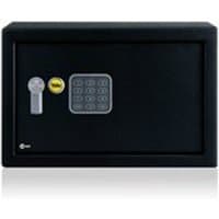 Black Yale YSV/200/DB1 safe with digital keypad and key lock on front panel.