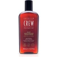 Brown bottle of American Crew Daily Moisturizing Conditioner, 450ml, with black cap and white text.