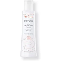 White Avène Tolerance Gelled Cleansing Lotion bottle, 200ml, with orange and black text, featuring a flip-top cap.