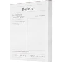 Biodance Bio-Collagen Real Deep Mask Set in white packaging with minimalist text design, for toning all skin types.