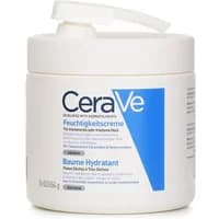 CeraVe Moisturising Cream 454g white tub with blue label and pump dispenser.