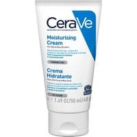 CeraVe Moisturising Cream 50ml tube, white with blue and black text, featuring a flip-top cap.