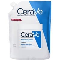 CeraVe Moisturising Cream Refill 454g, white pouch with blue accents and screw cap, CeraVe logo prominently displayed.