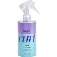 Purple and blue Color Wow Curl Shook Mix + Fix Building Spray bottle with a clear spray nozzle, 295ml.