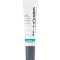 White Dermalogica tube with gray cap, labeled "Deep Breakout Liquid Patch" for anti-blemish skincare, 15 ml size.