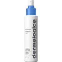 White Dermalogica Hyaluronic Ceramide Mist bottle with blue spray cap and bold gray text.