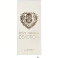 Dolce & Gabbana Devotion Eau de Parfum 100ml, white box with ornate heart emblem and gold text.