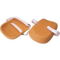 Brown Draper Cellular Rubber Knee Pads with textured surface and adjustable white straps.