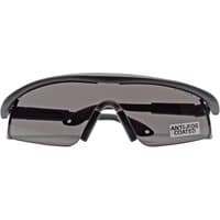 Draper smoked anti-mist glasses with dark lenses, black frame, and anti-fog coating label on the lens.