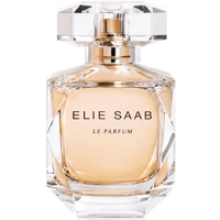 Elie Saab Le Parfum Eau de Parfum 50ml, clear faceted bottle with gold liquid and elegant cap.