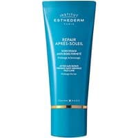 Blue Esthederm Repair Apres-Soleil 50 ml tube with white text and gold accents, after sun face emulsion.