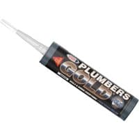 White Everbuild Sika Plumber's Gold 290ml tube with black label and pointed nozzle.