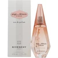 Clear pink Givenchy Ange Ou Demon Le Secret Eau De Parfum 50ml bottle with faceted design and matching box.
