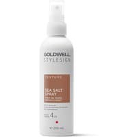 White Goldwell StyleSign Sea Salt Spray bottle with spray nozzle and brown label, 200ml.