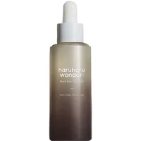 Haruharu Wonder Black Rice Facial Oil 30ml in a gradient brown glass bottle with white dropper cap.