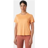 Orange Helly Hansen women's T-shirt, short sleeves, crew neck, relaxed fit, size L.