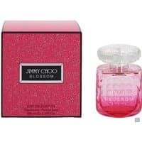 Pink Jimmy Choo Blossom Eau de Parfum 100ml bottle with faceted cap and matching glittery pink box.
