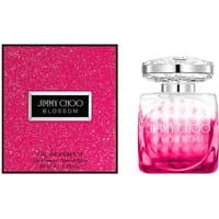 Pink gradient Jimmy Choo Blossom Eau De Parfum Spray 60ml bottle with faceted cap and matching glittery box.