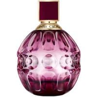 Purple faceted Jimmy Choo Fever 60ml Eau de Parfum bottle with gold and burgundy cap.