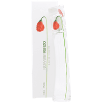Kenzo Flower By Kenzo Light Eau de Toilette 30ml, clear curved bottle with red poppy design and white box.