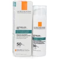 La Roche-Posay Anthelios Oil Correct SPF50+ 50ml, white bottle with orange logo and matching box.