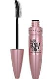 Pink Maybelline mascara tube with curved black brush, labeled "Lash Sensational" in bold black text.