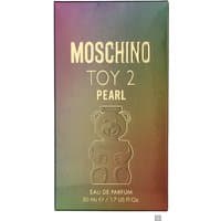 Moschino Toy 2 Pearl Eau de Parfum 50ml box with embossed teddy bear and gradient rainbow design.