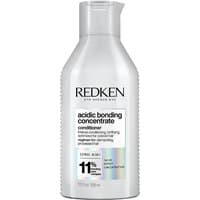 Redken Acidic Bonding Concentrate Conditioner 300ml in a white bottle with a flip-top cap and holographic label accents.