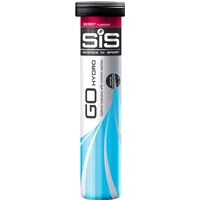 Science in Sport Go Hydro Berry tablet tube, white with blue wave design, black cap, 20x4g tablets.