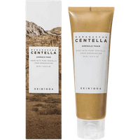 SKIN1004 Madagascar Centella Ampoule Foam Cream, 20ml tube, beige with white label, boxed with nature imagery.