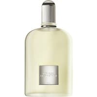 Clear glass bottle with silver cap and label, containing Tom Ford Grey Vetiver Eau de Parfum, 100 ml men's fragrance.