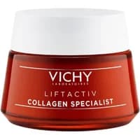 Red Vichy Liftactiv Collagen Specialist 50ml jar with white lid and white text on the front.