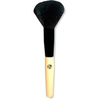 W7 Blusher Brush with a beige handle and soft, rounded black bristles.