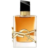 YSL Libre Intense Eau de Parfum 50ml, amber liquid in clear bottle with gold YSL logo and black cap.