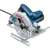 Blue and silver Bosch GKS 190 circular saw with ergonomic handle and 190mm blade.
