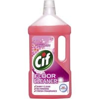 Pink Cif Wild Orchid Floor Cleaner 950ml bottle with handle, green logo, and floral design.