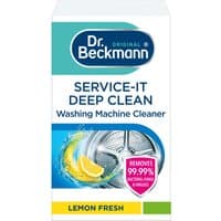 Dr. Beckmann Service-It Deep Clean Washing Machine Cleaner box, lemon slice, washing drum image on front, 250g.