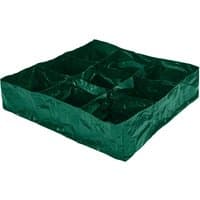 Green Draper 9-section grow bag planter, 230L capacity, square shape with visible compartments.