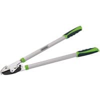 Draper Anvil Pattern Loppers with silver aluminum handles and green grips, 685mm length.