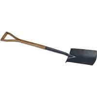 Draper garden spade with carbon steel blade and smooth ash handle, featuring a D-shaped grip.
