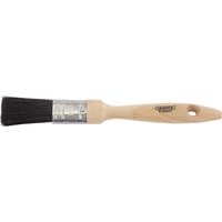 Draper Expert 25mm paintbrush with natural wood handle and black bristles, featuring a metal ferrule.